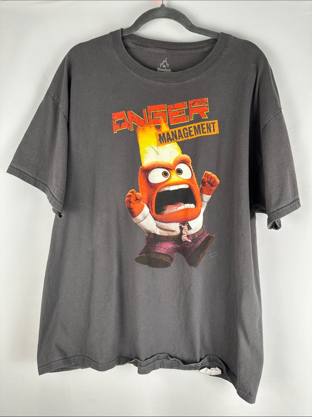 Disney Parks by Hanes Inside Out Anger Management Grey Graphic T-Shirt